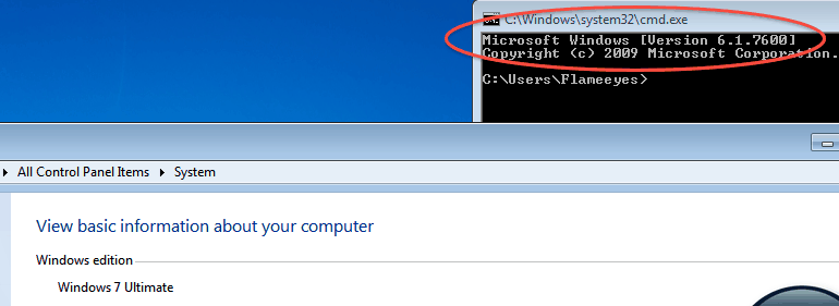 Windows 7 versioning... FAIL!